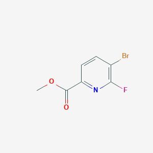 Chemical structure of Methyl 5-bromo-6-fluoropicolinate