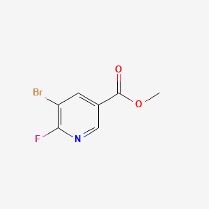 Chemical structure of Methyl 5-bromo-6-fluoronicotinate