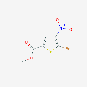Chemical structure of Methyl 5-bromo-4-nitrothiophene-2-carboxylate