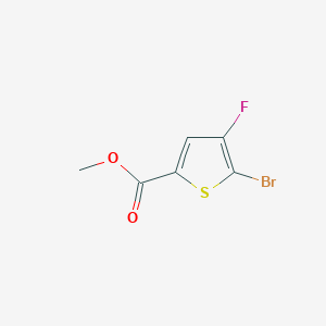 Chemical structure of Methyl 5-bromo-4-fluorothiophene-2-carboxylate