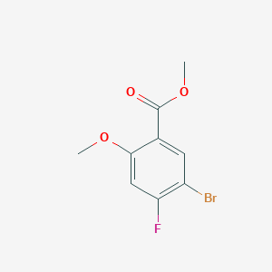 Chemical structure of Methyl 5-bromo-4-fluoro-2-methoxybenzoate
