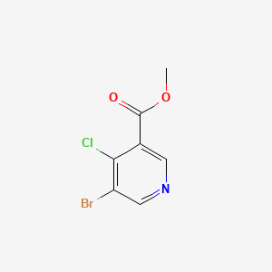 Chemical structure of Methyl 5-bromo-4-chloronicotinate