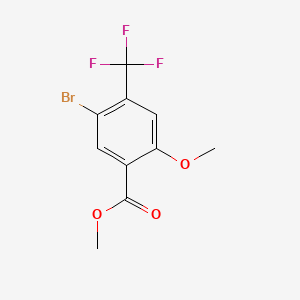 Chemical structure of Methyl 5-bromo-2-methoxy-4-(trifluoromethyl)benzoate
