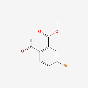 Chemical structure of Methyl 5-bromo-2-formylbenzoate