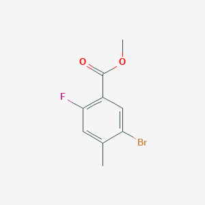 Chemical structure of Methyl 5-bromo-2-fluoro-4-methylbenzoate