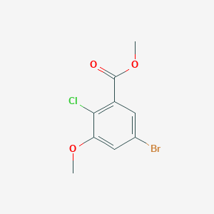 Chemical structure of Methyl 5-bromo-2-chloro-3-methoxybenzoate