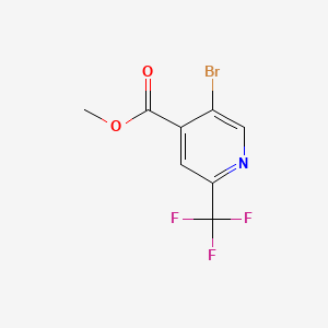 Chemical structure of Methyl 5-bromo-2-(trifluoromethyl)isonicotinate