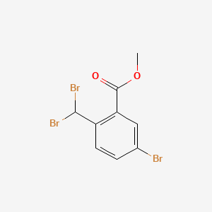 Chemical structure of Methyl 5-bromo-2-(dibromomethyl)benzoate