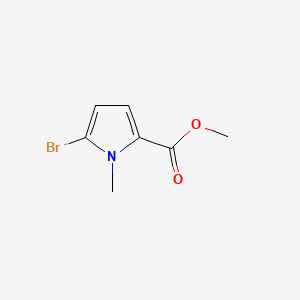 Chemical structure of Methyl 5-bromo-1-methyl-1H-pyrrole-2-carboxylate