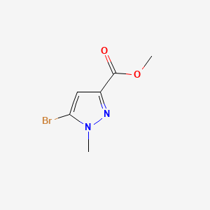 Chemical structure of Methyl 5-bromo-1-methyl-1H-pyrazole-3-carboxylate
