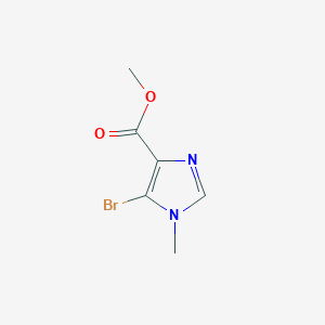 Chemical structure of Methyl 5-bromo-1-methyl-1H-imidazole-4-carboxylate