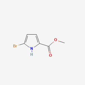 Chemical structure of Methyl 5-bromo-1H-pyrrole-2-carboxylate