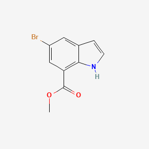 Chemical structure of Methyl 5-bromo-1H-indole-7-carboxylate