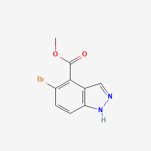 Chemical structure of Methyl 5-bromo-1H-indazole-4-carboxylate