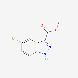 Chemical structure of Methyl 5-bromo-1H-indazole-3-carboxylate