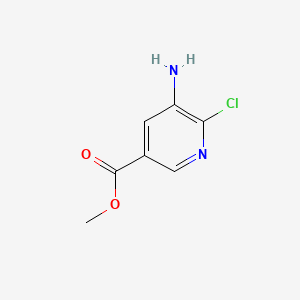 Chemical structure of Methyl 5-amino-6-chloronicotinate