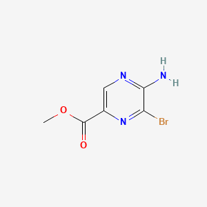 Chemical structure of Methyl 5-amino-6-bromopyrazine-2-carboxylate