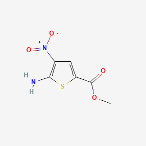 Chemical structure of Methyl 5-Amino-4-nitrothiophene-2-carboxylate