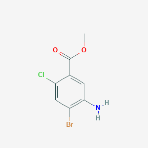 Chemical structure of Methyl 5-amino-4-bromo-2-chlorobenzoate