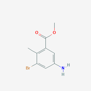 Chemical structure of Methyl 5-amino-3-bromo-2-methylbenzoate