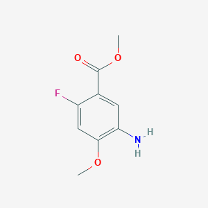 Chemical structure of Methyl 5-amino-2-fluoro-4-methoxybenzoate