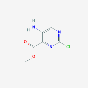 Chemical structure of Methyl 5-amino-2-chloropyrimidine-4-carboxylate
