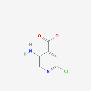 Chemical structure of Methyl 5-amino-2-chloroisonicotinate