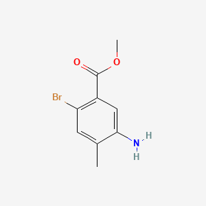 Chemical structure of Methyl 5-amino-2-bromo-4-methylbenzoate