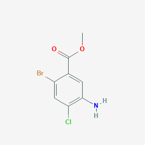 Chemical structure of Methyl 5-amino-2-bromo-4-chlorobenzoate