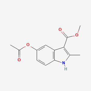 Chemical structure of Methyl 5-acetoxy-2-methyl-1H-indole-3-carboxylate