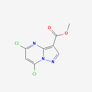 Chemical structure of Methyl 5,7-dichloropyrazolo[1,5-a]pyrimidine-3-carboxylate