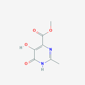 Chemical structure of Methyl 5,6-dihydroxy-2-methylpyrimidine-4-carboxylate
