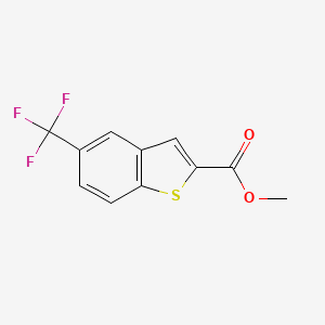 Chemical structure of Methyl 5-(trifluoromethyl)benzo[b]thiophene-2-carboxylate