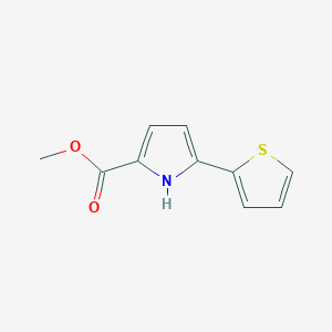 Chemical structure of Methyl 5-(thiophen-2-yl)-1H-pyrrole-2-carboxylate