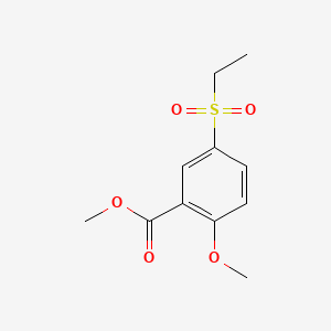 Chemical structure of Methyl 5-(ethylsulphonyl)-o-anisate