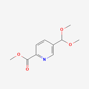 Chemical structure of Methyl 5-(dimethoxymethyl)picolinate