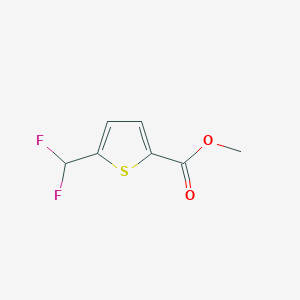 Chemical structure of Methyl 5-(difluoromethyl)thiophene-2-carboxylate