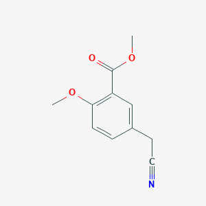 Chemical structure of METHYL 5-(CYANOMETHYL)-2-METHOXYBENZOATE