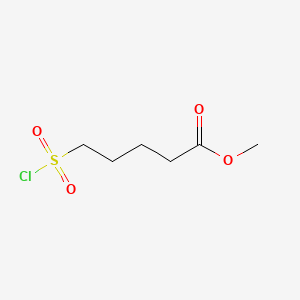 Chemical structure of Methyl 5-(Chlorosulfonyl)pentanoate