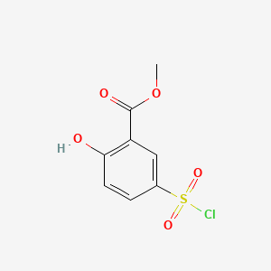 Chemical structure of Methyl 5-(chlorosulfonyl)-2-hydroxybenzoate