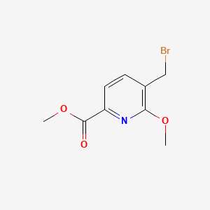 Chemical structure of Methyl 5-(bromomethyl)-6-methoxypicolinate