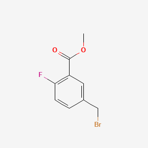 Chemical structure of Methyl 5-(bromomethyl)-2-fluorobenzoate