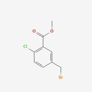 Chemical structure of Methyl 5-(bromomethyl)-2-chlorobenzoate