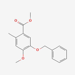 Chemical structure of Methyl 5-(benzyloxy)-4-methoxy-2-methylbenzoate