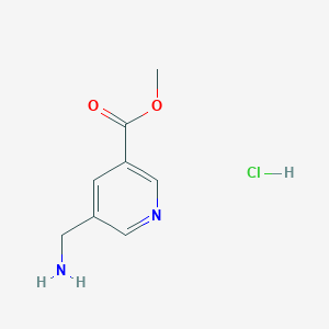 Chemical structure of Methyl 5-(aminomethyl)nicotinate hydrochloride