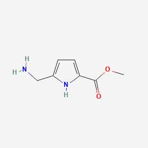 Chemical structure of Methyl 5-(aminomethyl)-1H-pyrrole-2-carboxylate