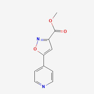 Chemical structure of Methyl 5-(4-Pyridyl)isoxazole-3-carboxylate