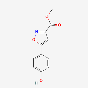 Chemical structure of Methyl 5-(4-Hydroxyphenyl)isoxazole-3-carboxylate