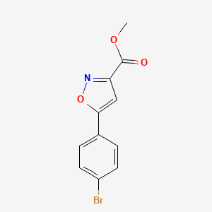 Chemical structure of Methyl 5-(4-Bromophenyl)isoxazole-3-carboxylate