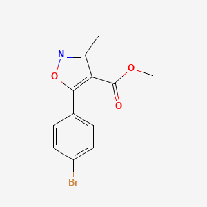 Chemical structure of Methyl 5-(4-bromophenyl)-3-methylisoxazole-4-carboxylate